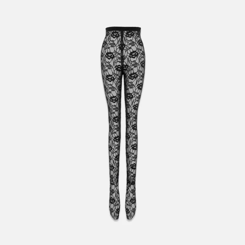 Saint Laurent Lace Leggings - Black sold by Kith
