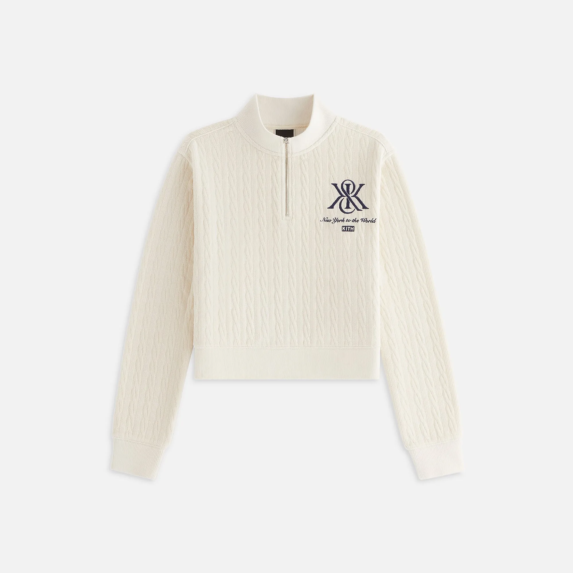 Kith Women Hunter II Crest Chenille Quarter Zip - Waffle sold by Kith