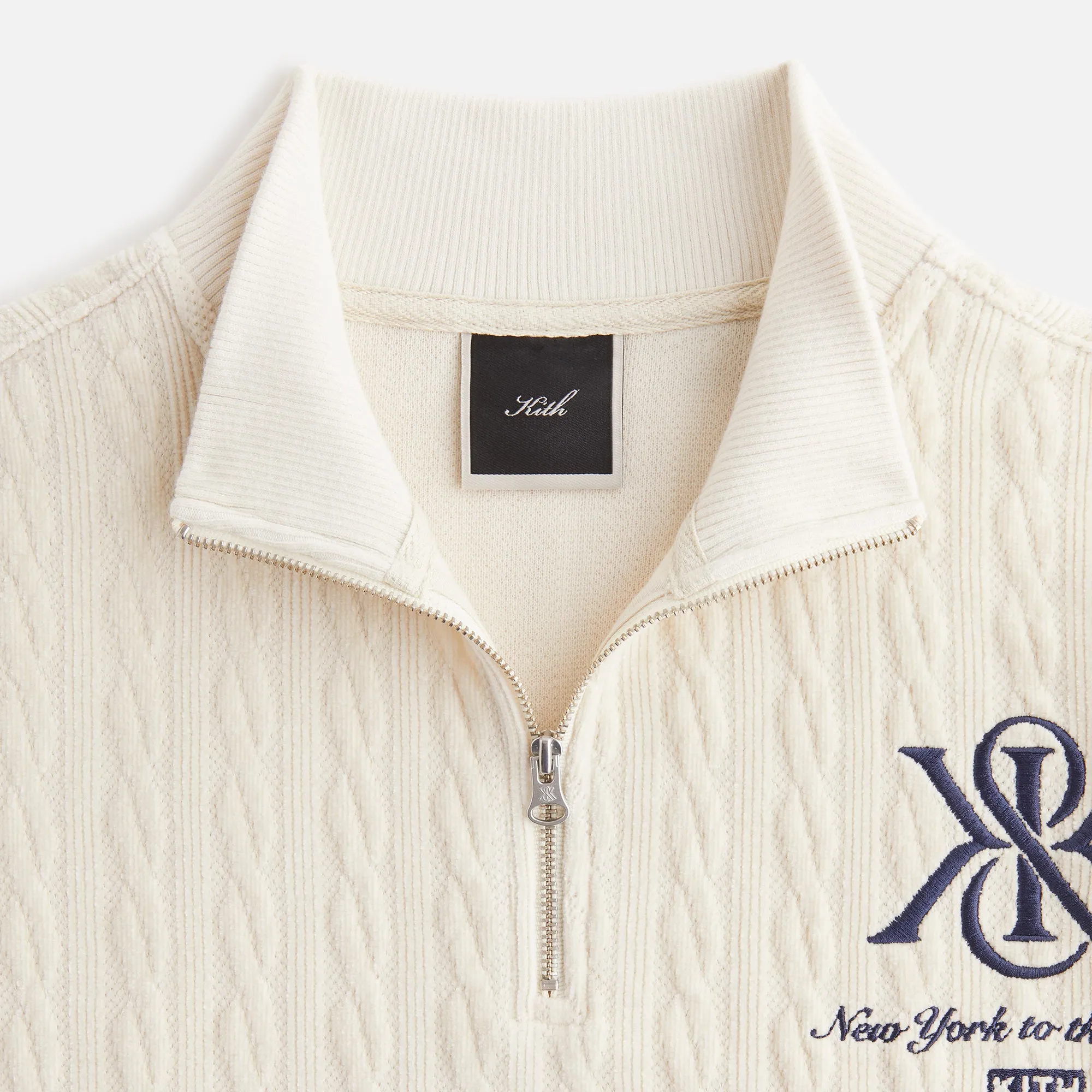 Kith Women Hunter II Crest Chenille Quarter Zip - Waffle sold by Kith product image thumbnail 4