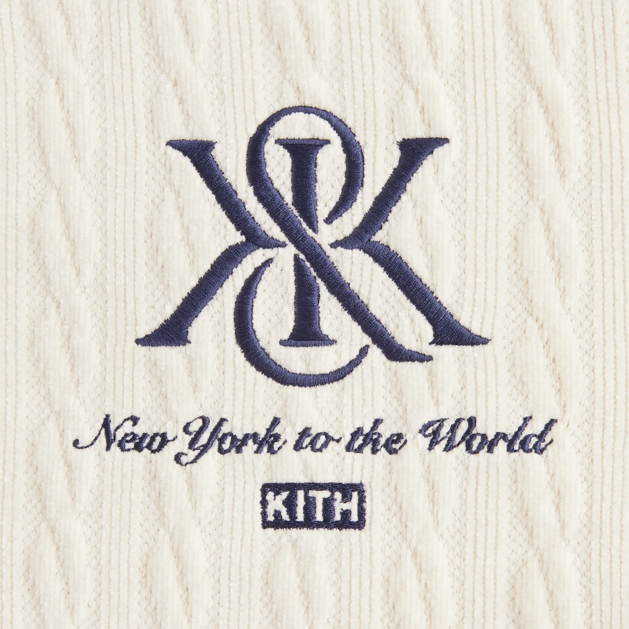 Kith Women Hunter II Crest Chenille Quarter Zip - Waffle sold by Kith product image thumbnail 5