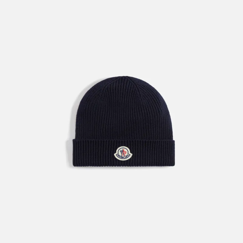 Moncler Wool Beanie - Navy sold by Kith