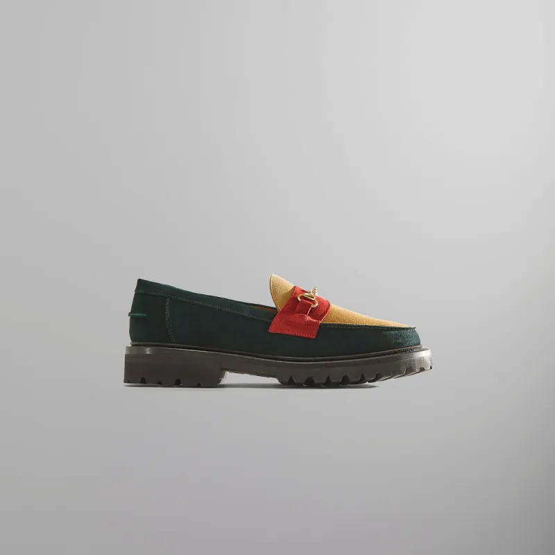 Kith for Blackstock & Weber The Mason Horse Bit Loafer - Emerald / Tan sold by Kith