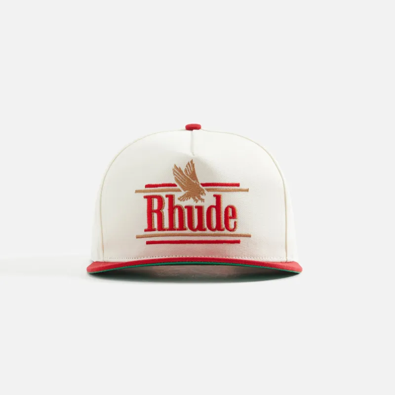 Rhude Rossa Structured Hat - Ivory / Red sold by Kith