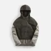 Essentials Nylon Fleece Hooded Sweater - Dark Heather Oatmeal / Ink sold by Kith
