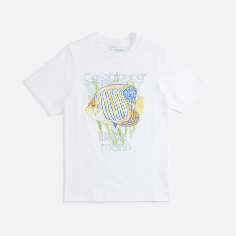 Casablanca Fond Marin Printed Tee - White sold by Kith