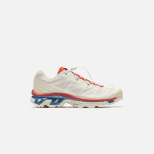 Salomon XT-6 - Almond Milk / Bleached Sand / Aurora Red sold by Kith
