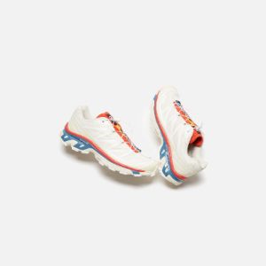 Salomon XT-6 - Almond Milk / Bleached Sand / Aurora Red sold by Kith