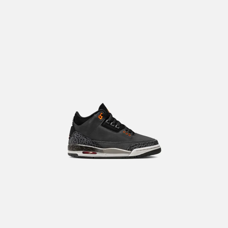 Nike GS Air Jordan 3 Retro - Night Stadium / Total Orange / Black sold by Kith