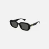 Gucci Acetate Oval 54 Frame - Black sold by Kith