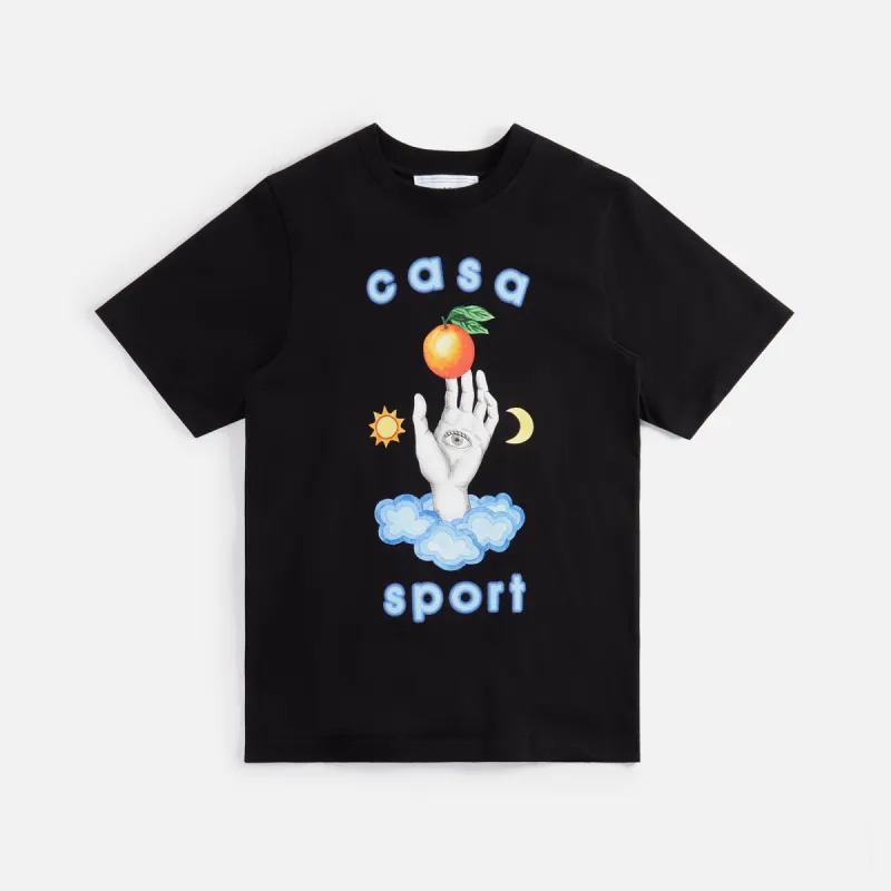 Casablanca Casa Talisman Printed Tee - Black sold by Kith