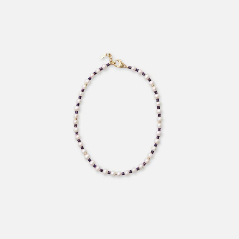 Eliou Fern Necklace - Purple / Pearl sold by Kith