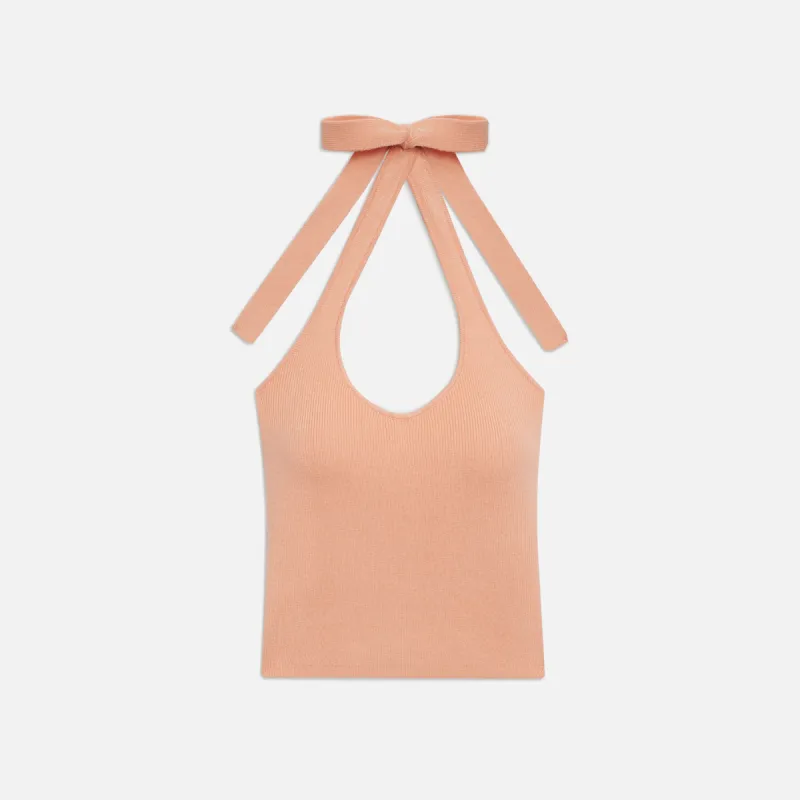 Frankies Bikinis Marialla Cloud Knit Halter Top - Sweet Tea sold by Kith