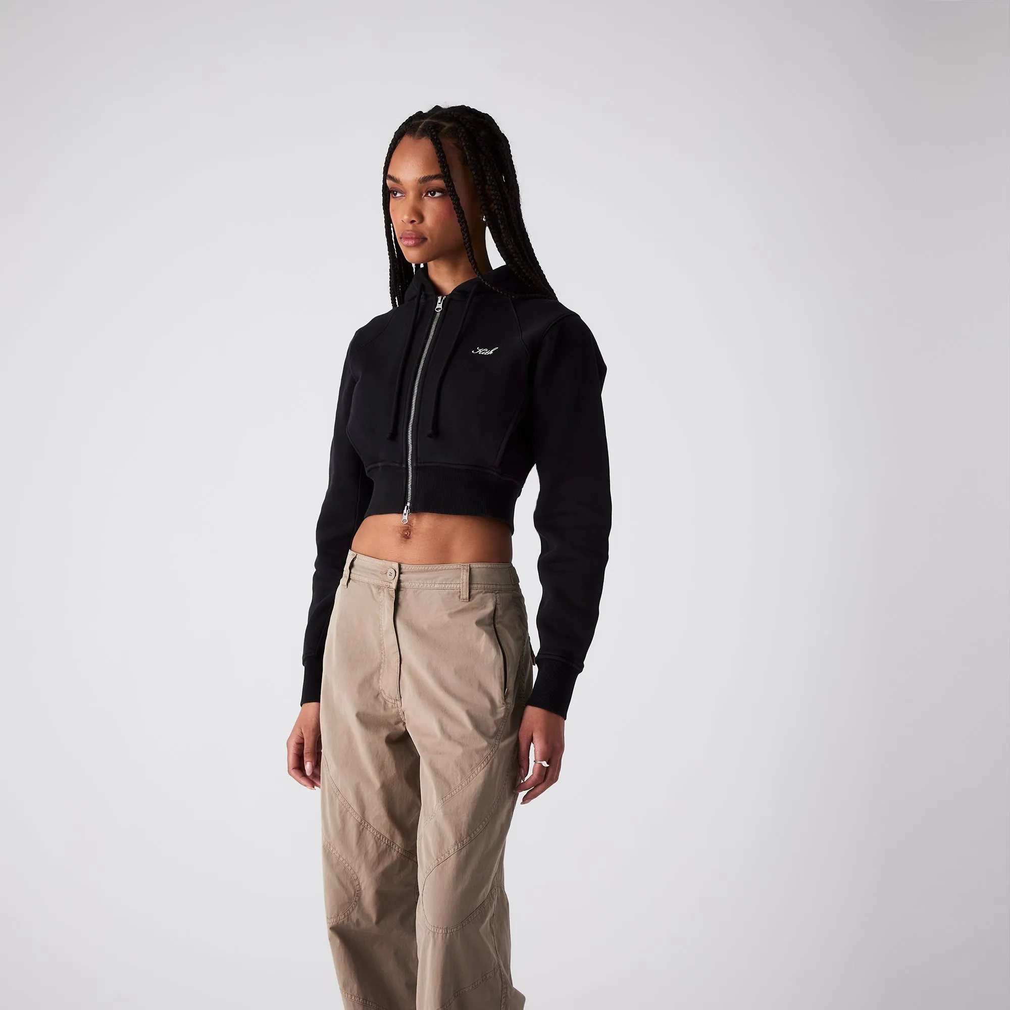 Kith Women Davin Cropped Hoodie - Black sold by Kith product image thumbnail 2