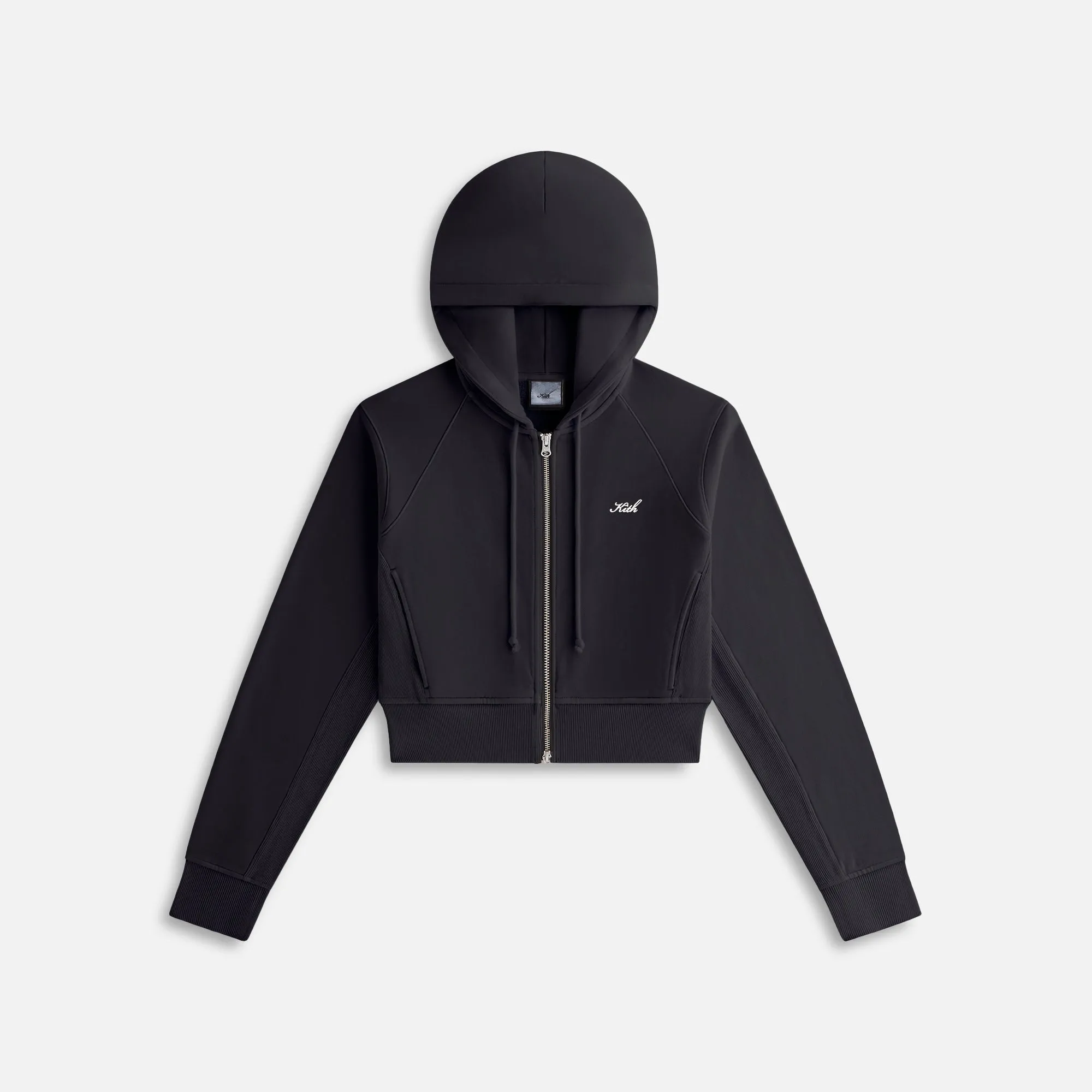 Kith Women Davin Cropped Hoodie - Black sold by Kith
