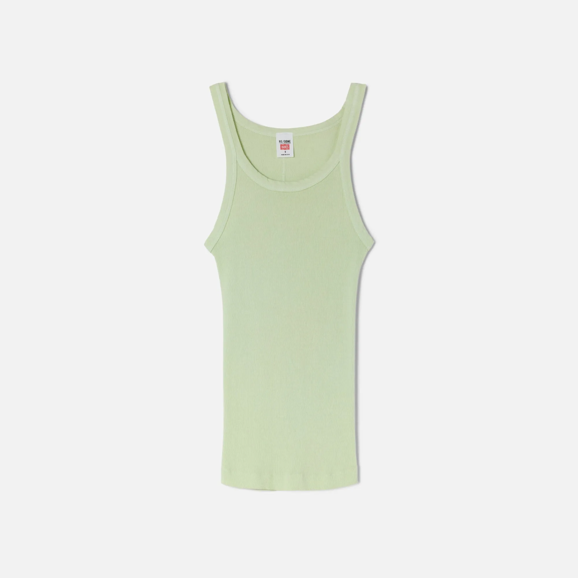 ReDone Ribbed Tank - Pistachio sold by Kith