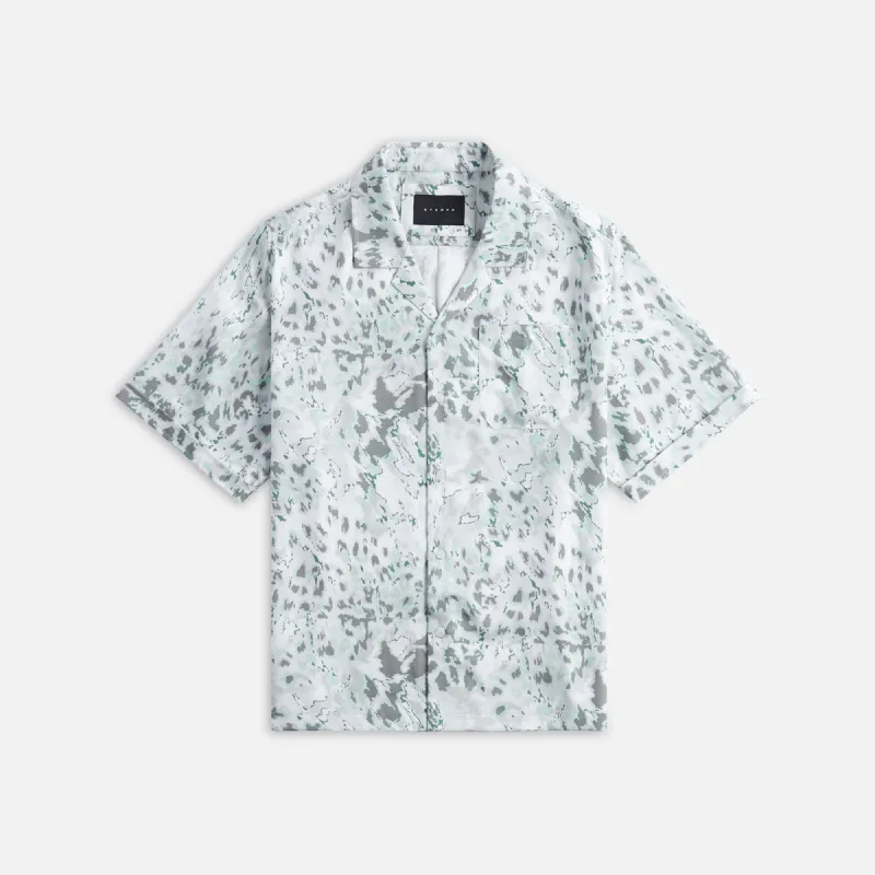 Stampd Camp Collar Buttondown - Ocean Lepoard sold by Kith