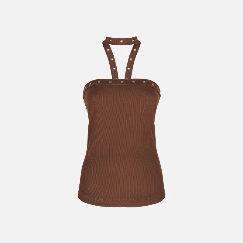 The Attico Tank Top - Chocolate sold by Kith