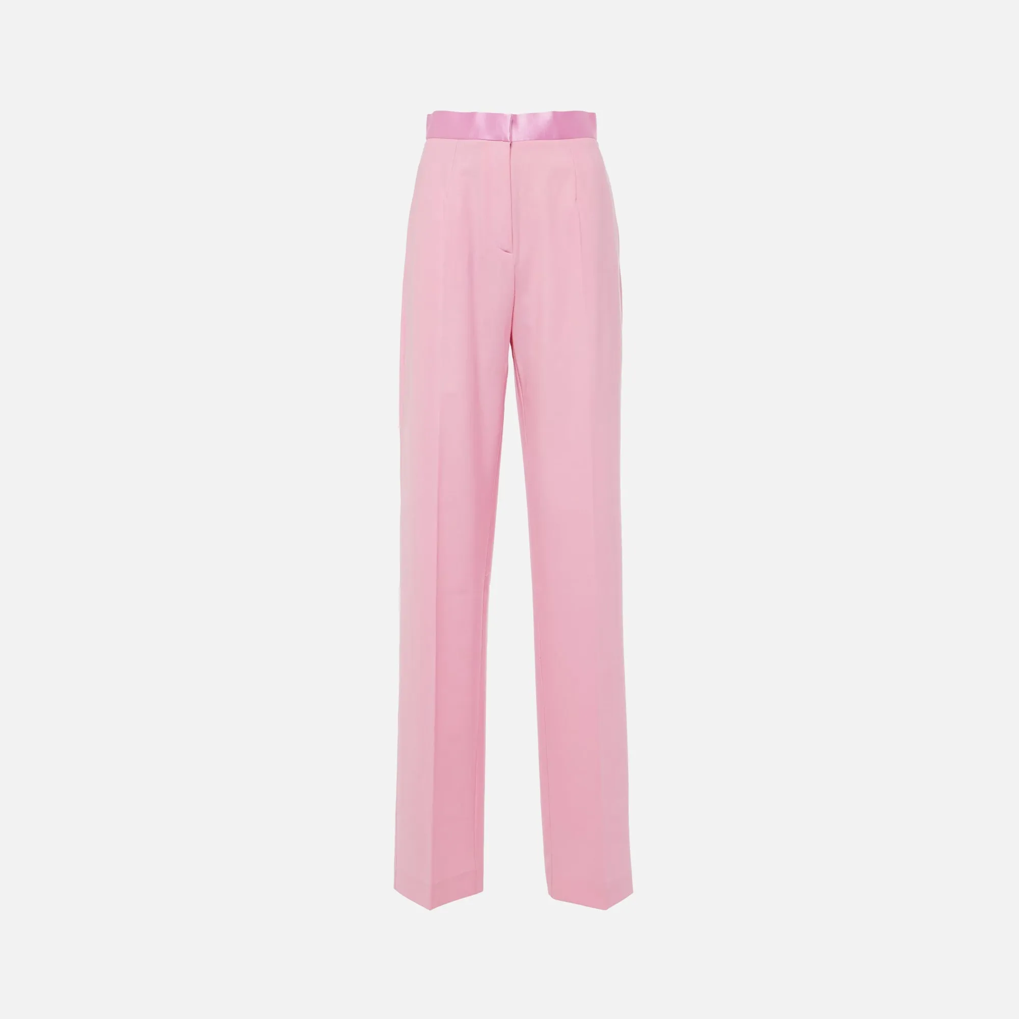 Nensi Dojaka Tailored Leg Trousers With Satin Waistband - Pink sold by Kith