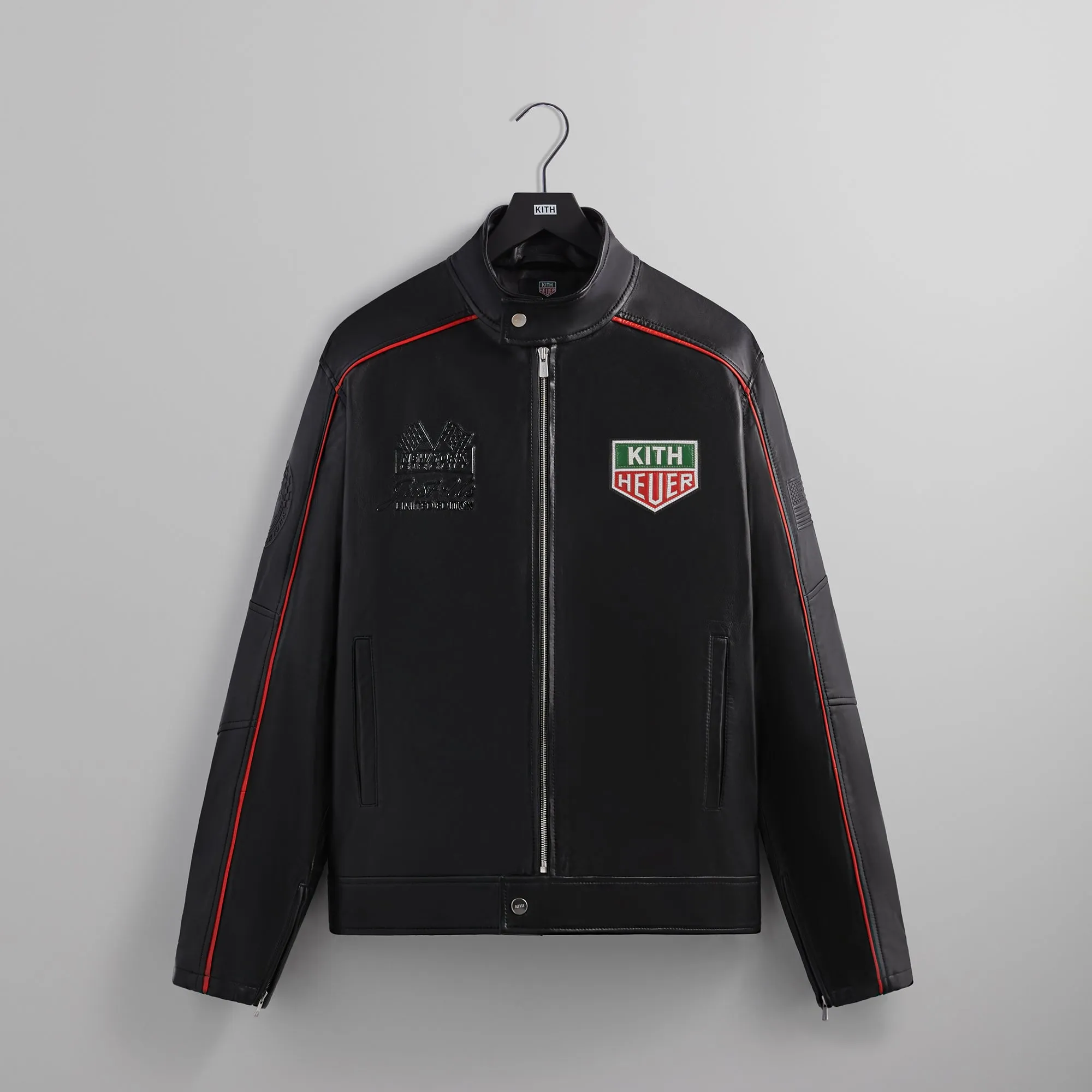TAG Heuer Formula 1 | Kith Leather Racing Jacket - Black sold by Kith