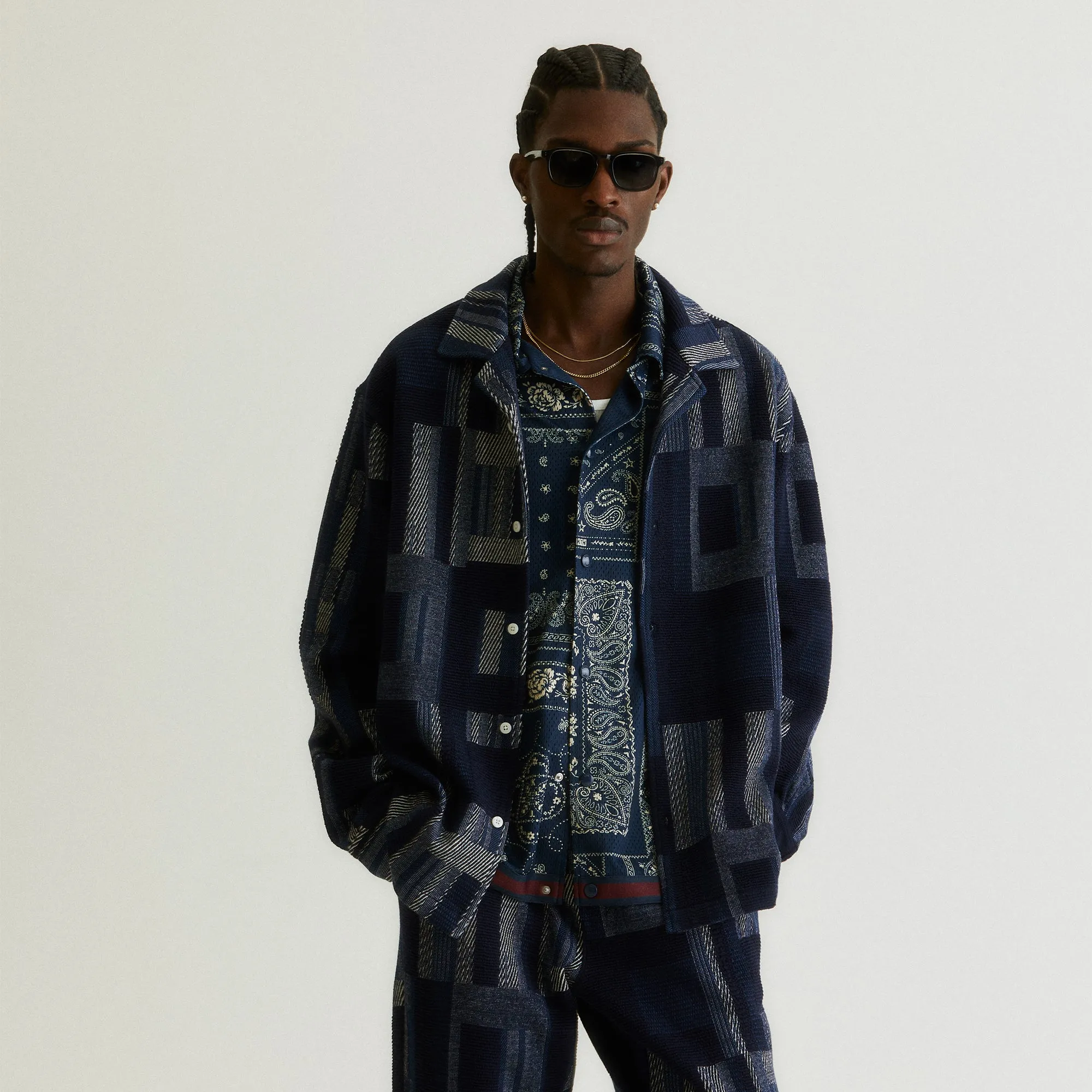 Kith Geometric Knit Cohen Shirt - Nocturnal sold by Kith product image thumbnail 2