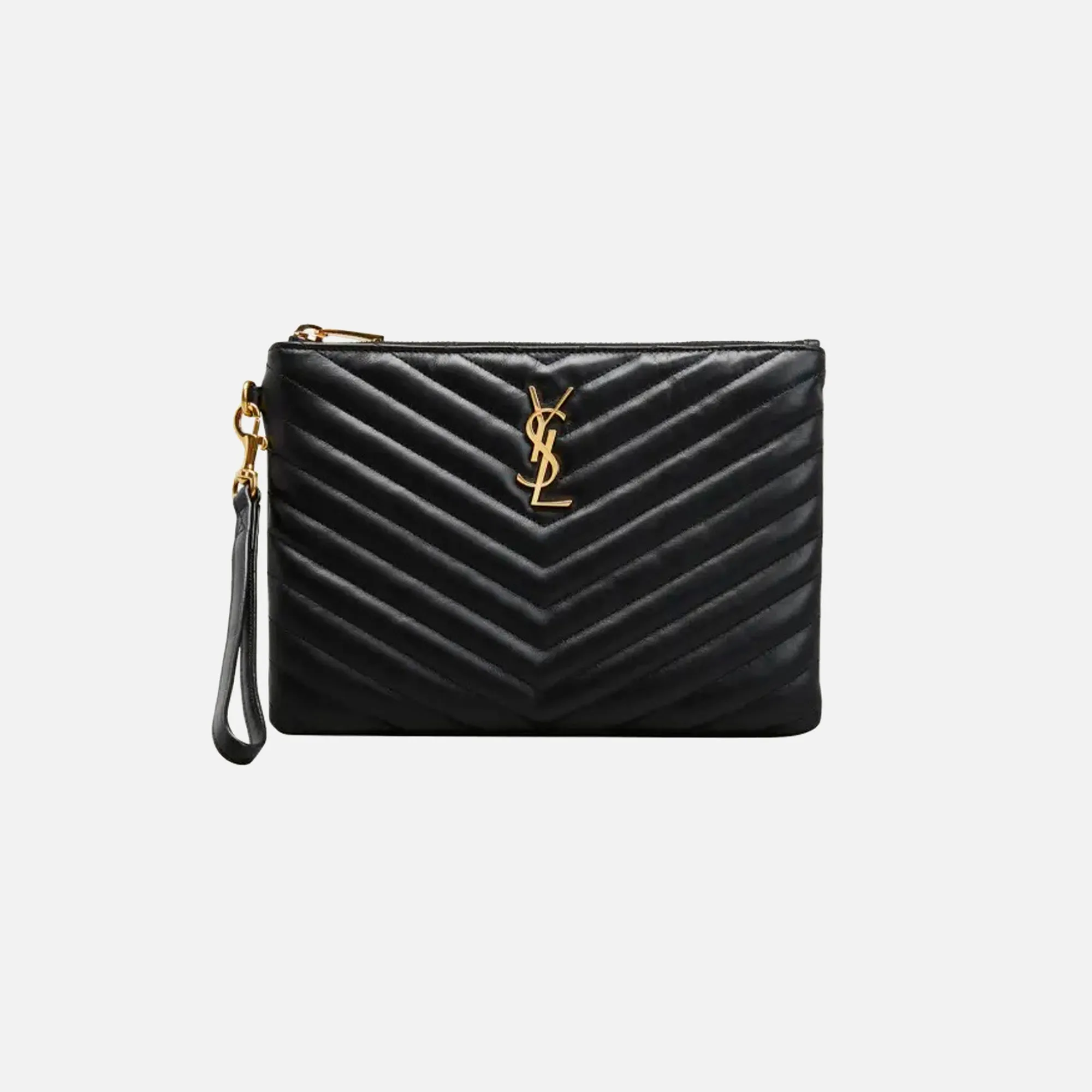 Saint Laurent YSL Pouch Mono - Nero sold by Kith