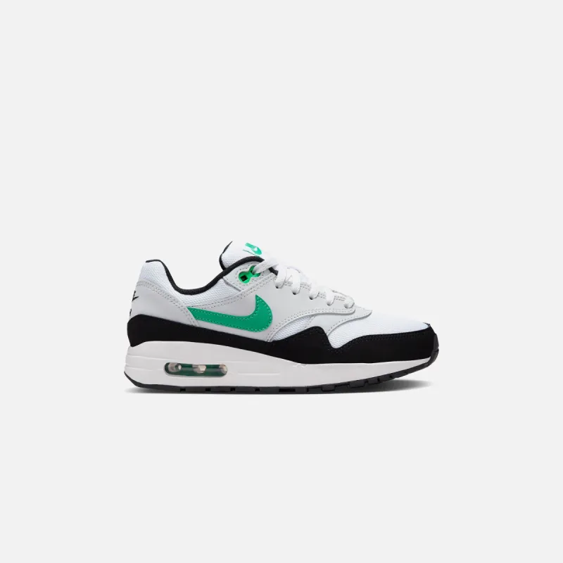 Nike GS Air Max 1 - White / Stadium Green / Pure Platinum / Black sold by Kith