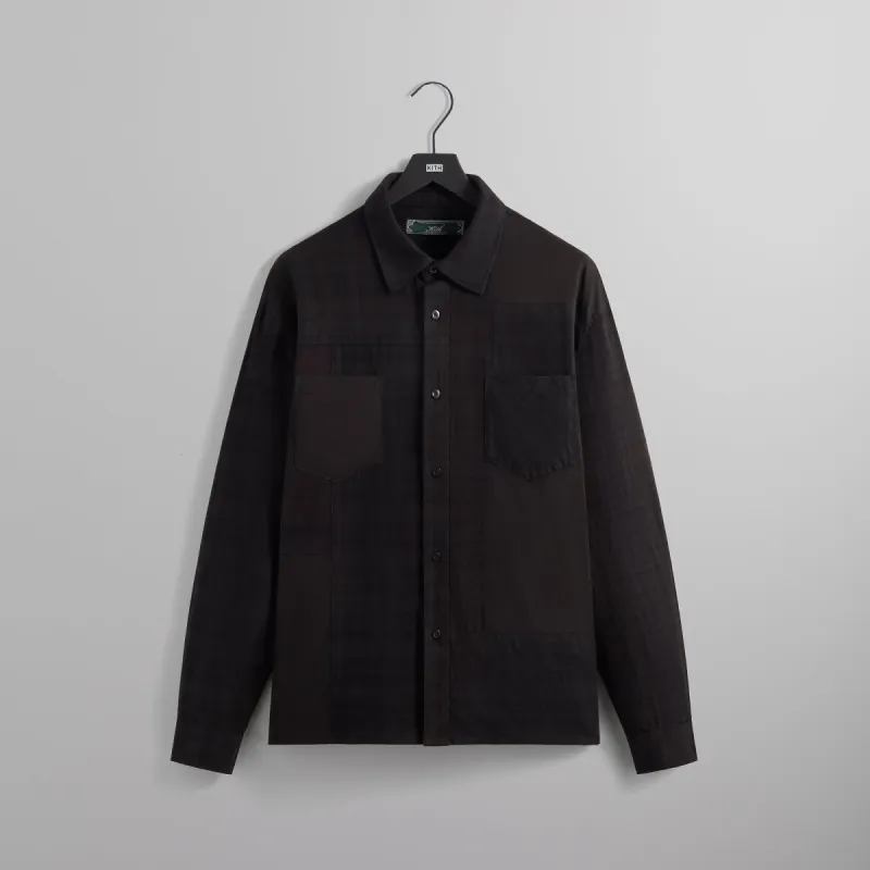 Kith Patchwork Jaydin Buttondown Shirt - Black | Parallel