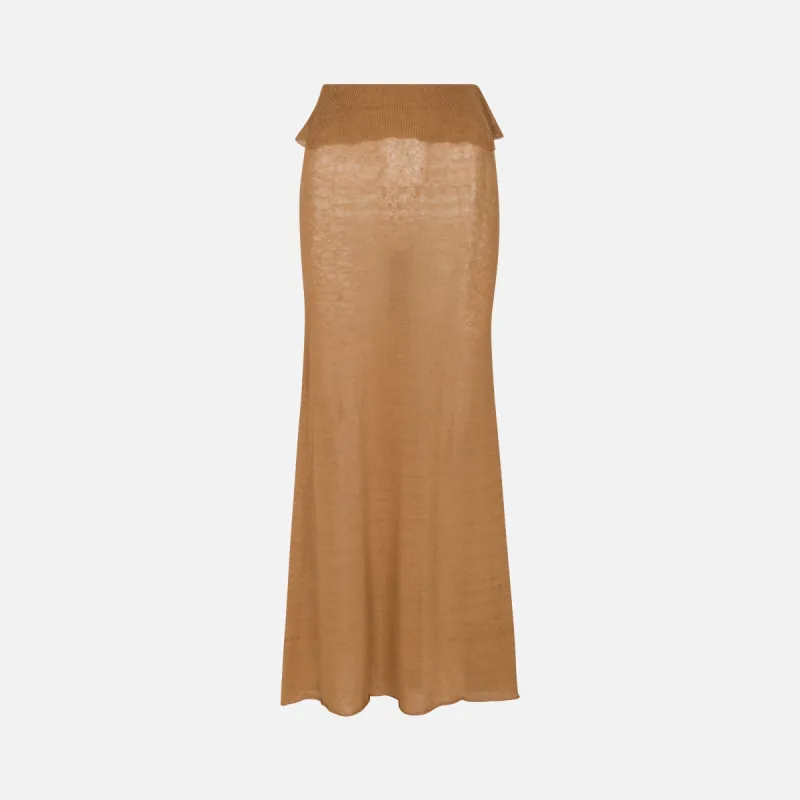 Aya Muse Lyca Skirt - Camel sold by Kith