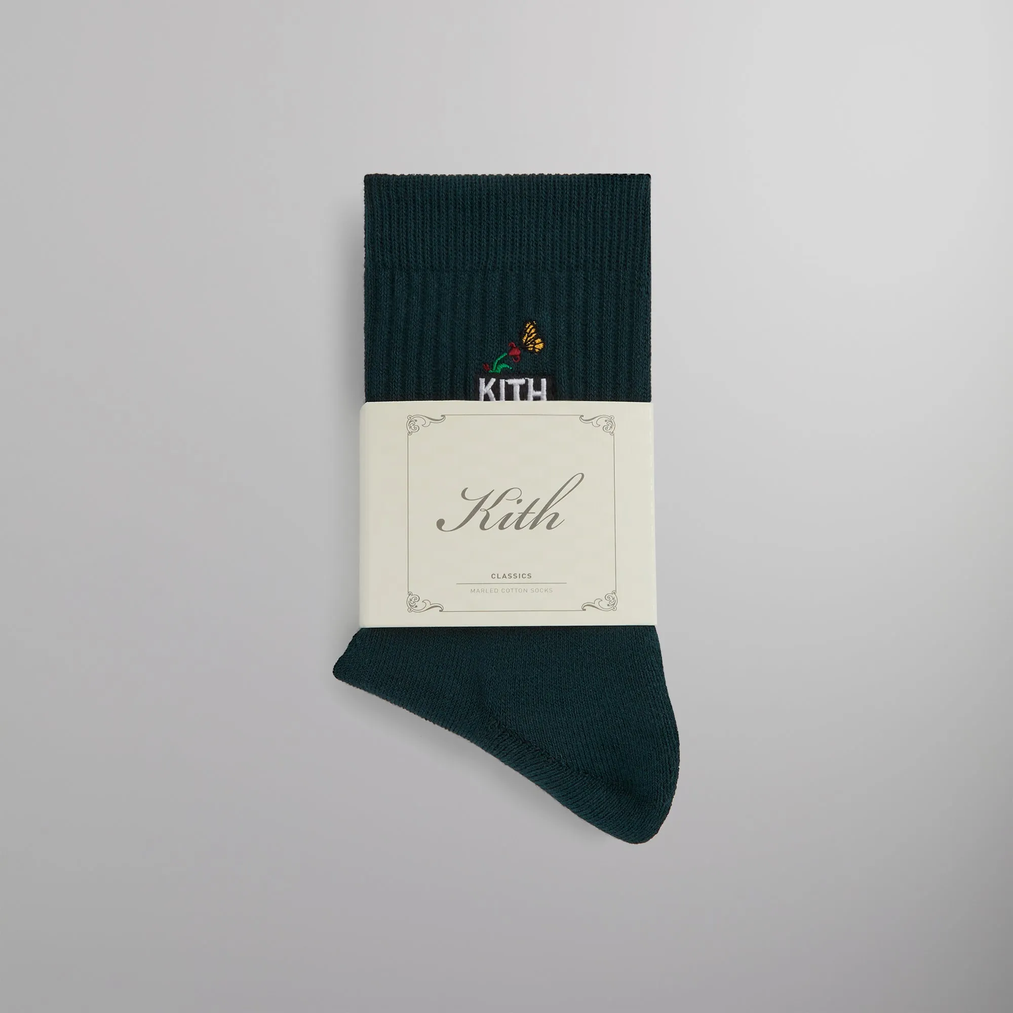 Kith Butterfly Box Logo Mid Crew Socks - Stadium sold by Kith product image thumbnail 2