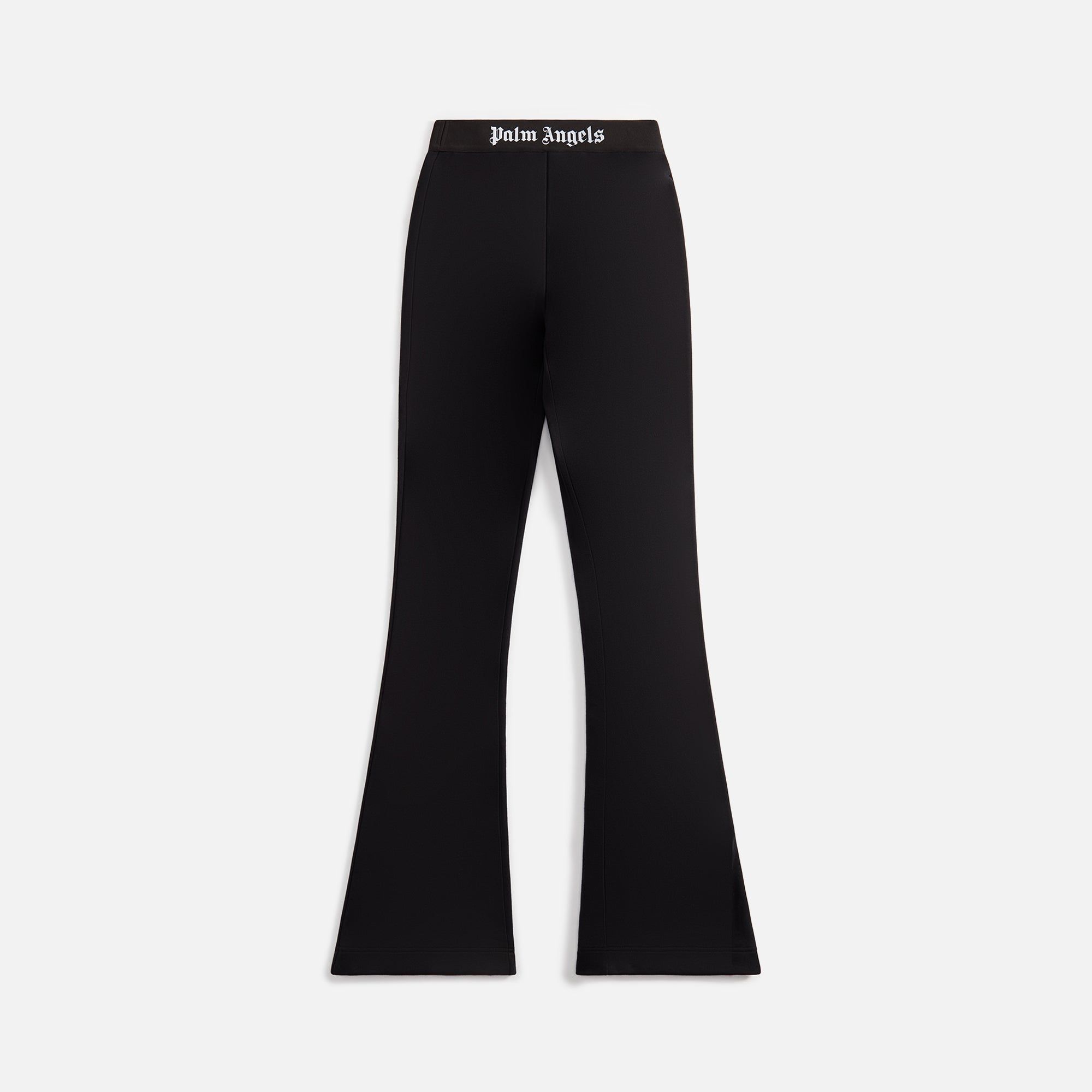 Palm Angels Logo Tape Flare Sweatpants - Black sold by Kith