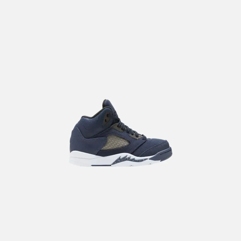 Nike PS Air Jordan 5 Retro SE - Midnight Navy / Black / Football sold by Kith