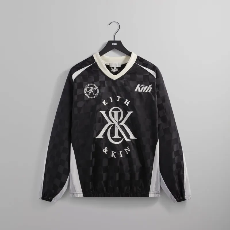 Kith Checkered Satin Dayton Combo Pullover - Black sold by Kith