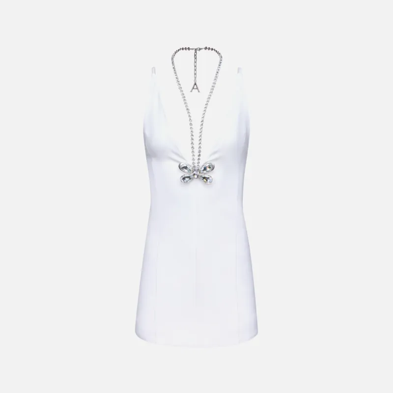 Area Crystal Butterfly Mini Dress - White sold by Kith