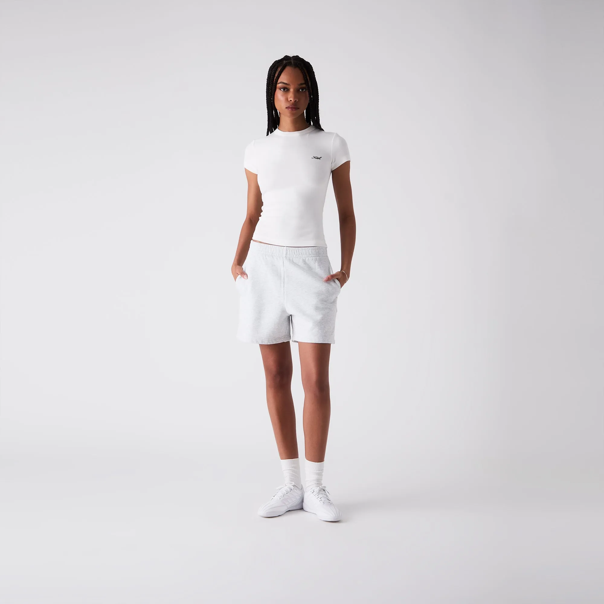 Kith Women Rayne II Sweatshorts - Light Heather Grey sold by Kith product image thumbnail 2