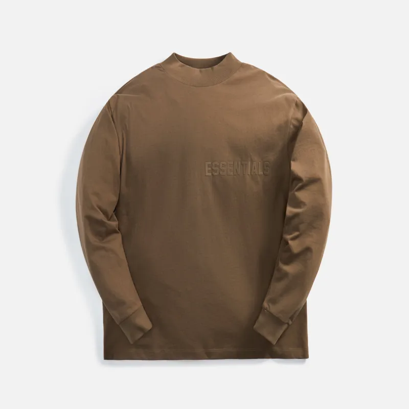 Essentials Long Sleeve Tee - Wood sold by Kith