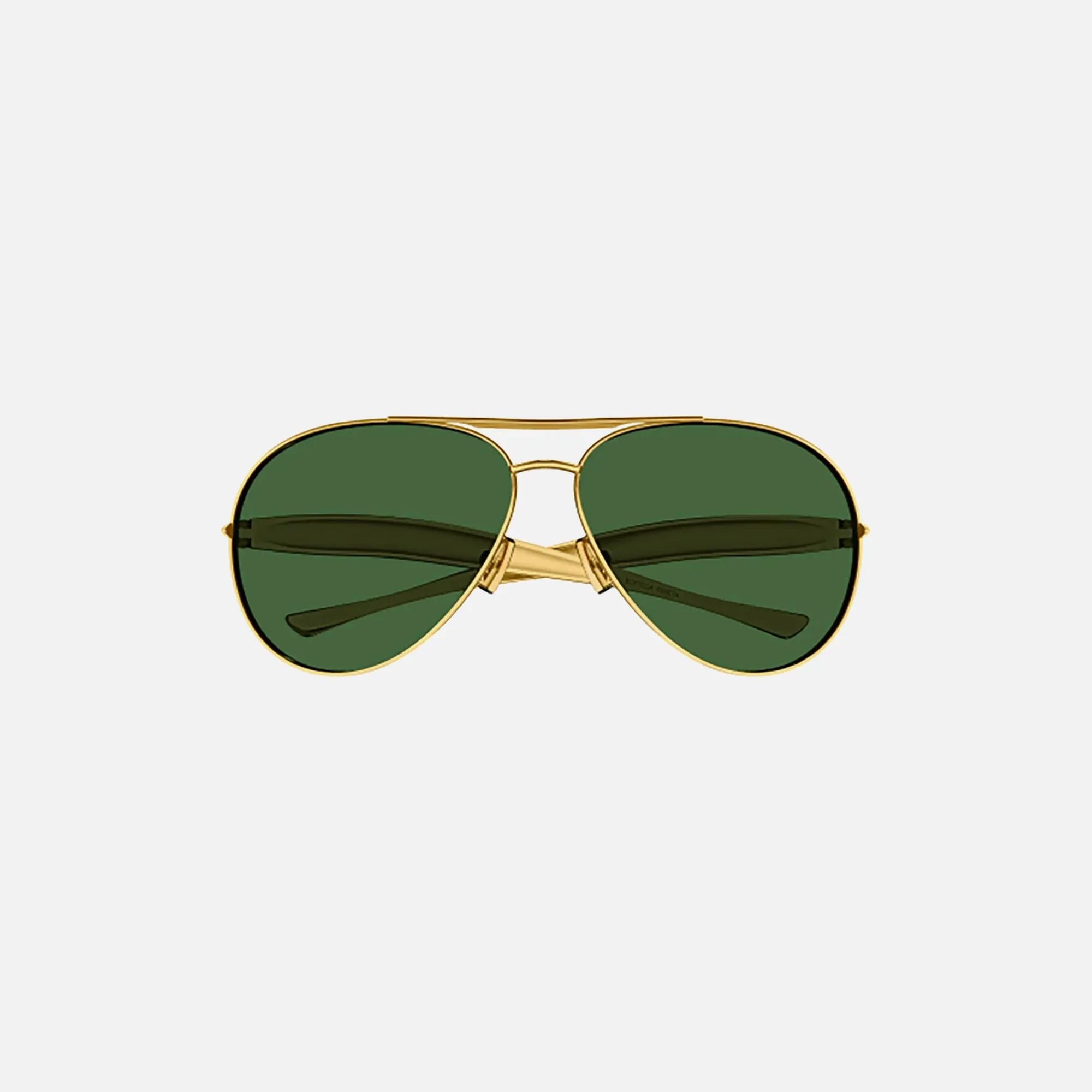 Bottega Veneta Metal 64 Aviator Frame Sunglasses - Gold sold by Kith