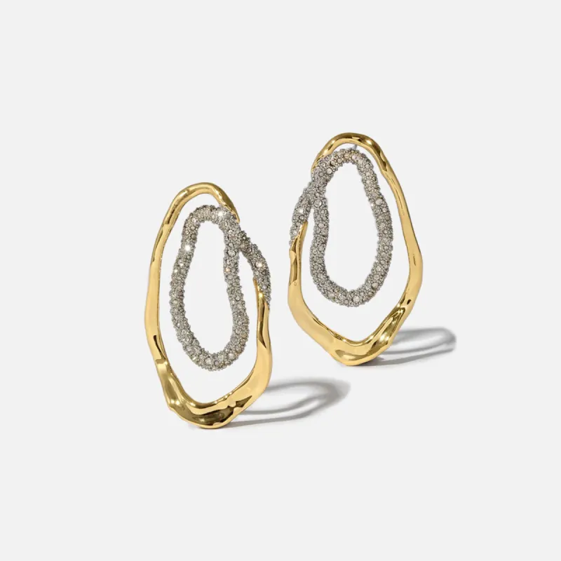 Alexis Bittar Solanales Double Loop Post Earrings - Gold sold by Kith