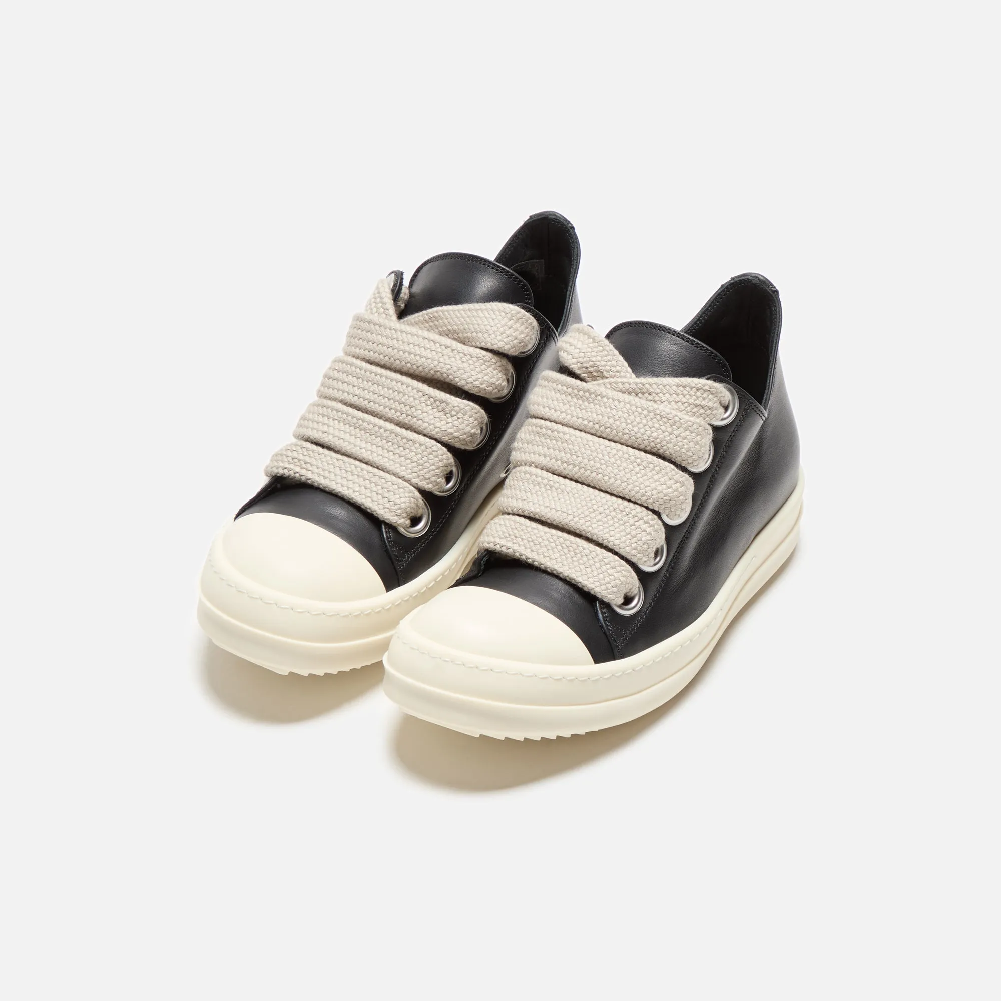 Rick Owens WMNS Jumbo Laced Low Sneaks - Black / Pearl / Milk sold by Kith product image thumbnail 4