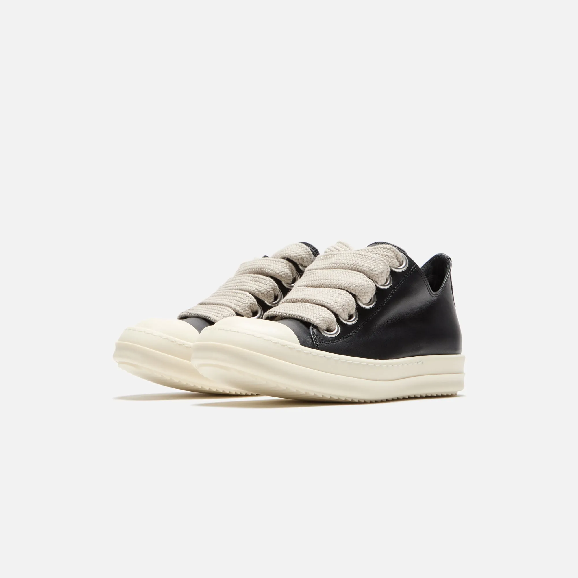 Rick Owens WMNS Jumbo Laced Low Sneaks - Black / Pearl / Milk sold by Kith product image thumbnail 2