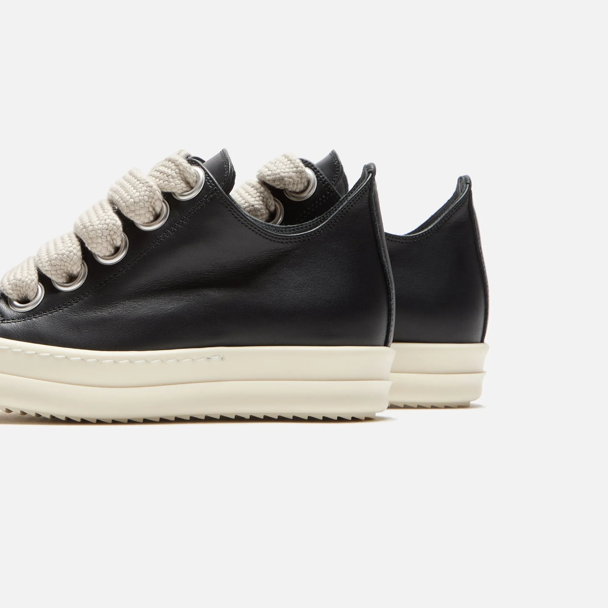 Rick Owens WMNS Jumbo Laced Low Sneaks - Black / Pearl / Milk sold by Kith product image thumbnail 3
