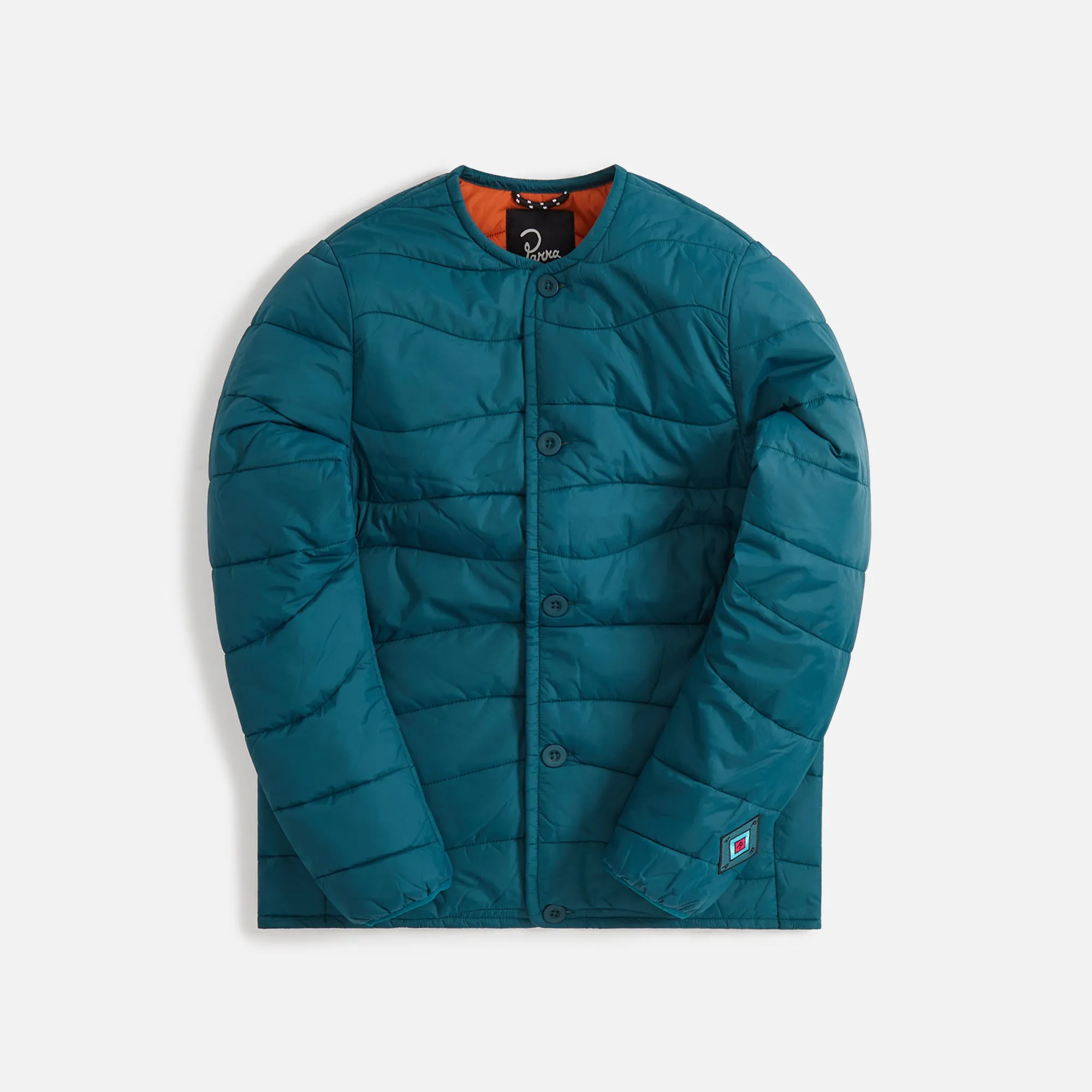 by Parra Colored Landscaped Jacket - Deep Sea Green sold by Kith