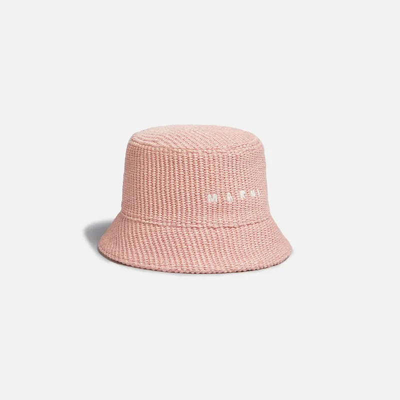 Marni Raffia Bucket Hat - Quarz sold by Kith