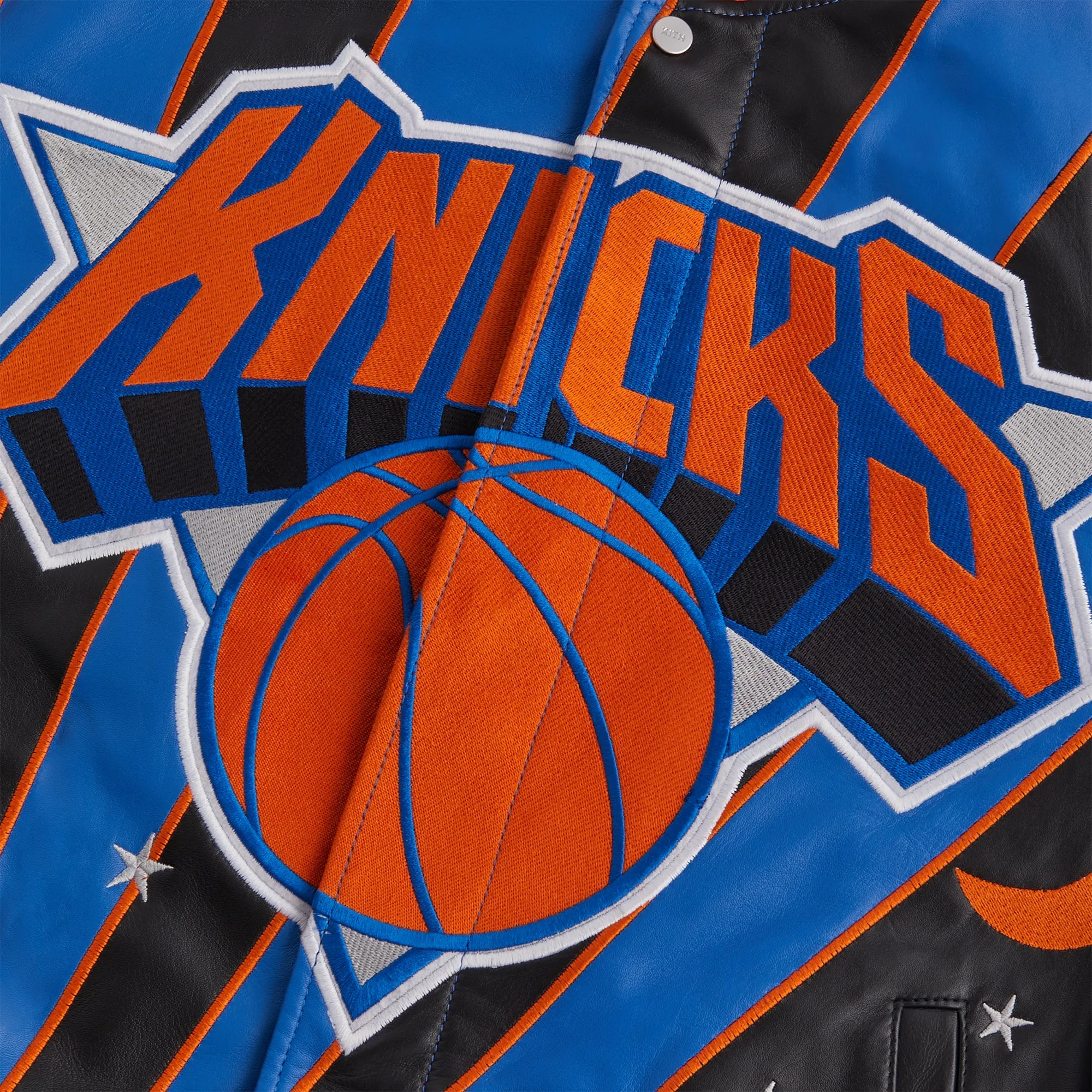 Kith & Jeff Hamilton for the New York Knicks Leather Varsity Jacket - Black sold by Kith product image thumbnail 3