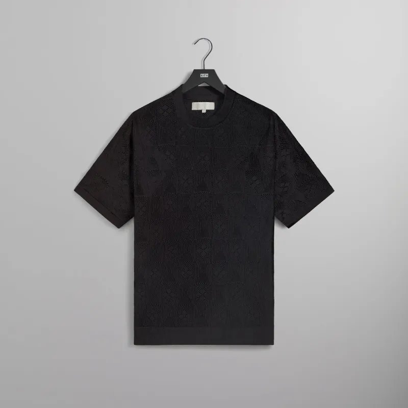 Kith Tilden Crochet Shirt - Black sold by Kith