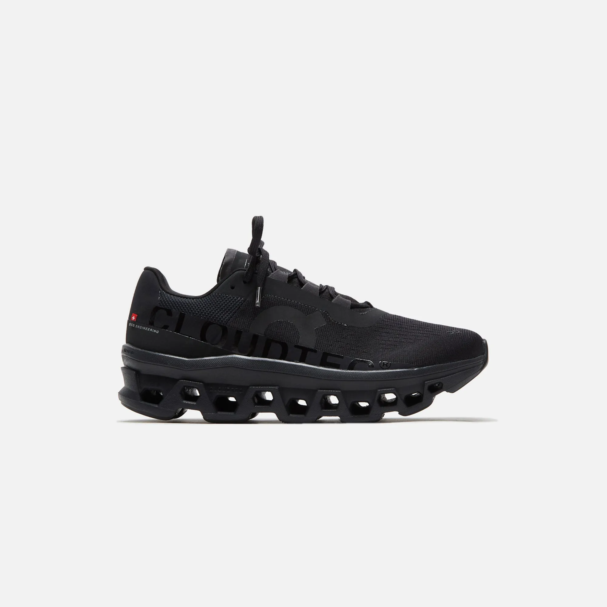 On Running Cloudmonster - All Black sold by Kith