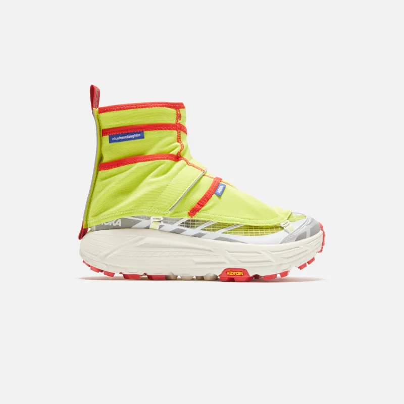 HOKA x Nicole McLaughlin Mafate THREE2 - Red / Yellow / Silver sold by Kith