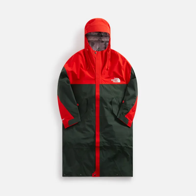 The North Face x Project U Geodesic Shell Jacket - Dark Cedar Green / High Risk Red sold by Kith