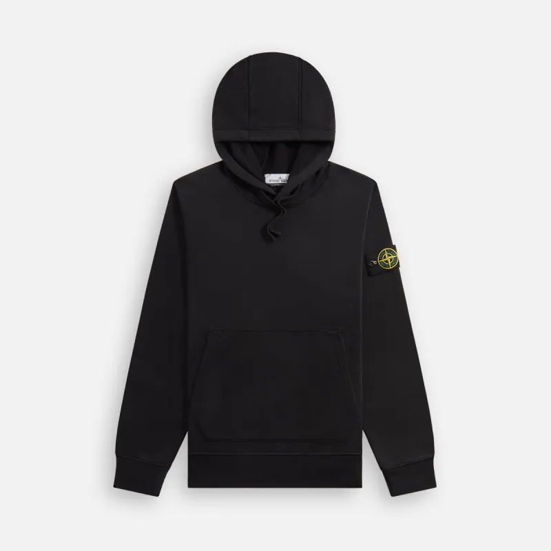 Stone Island Garment Dyed Hoodie - Black sold by Kith