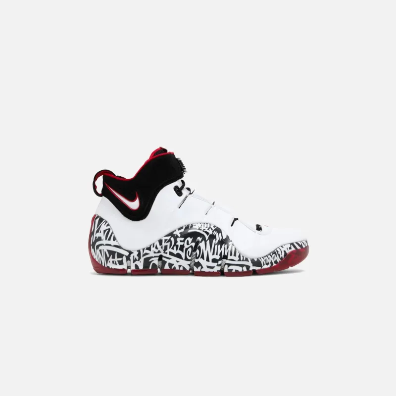 Nike Zoom Lebron IV - White / Black / University Red sold by Kith
