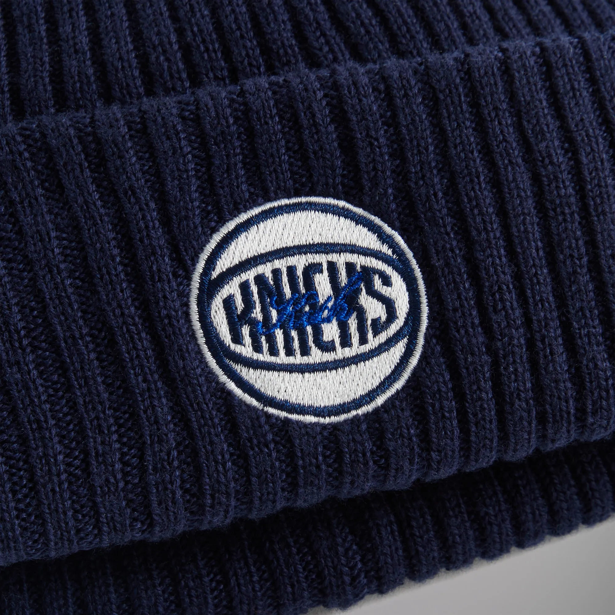 Kith for the New York Knicks Retro Logo Beanie - Nocturnal sold by Kith product image thumbnail 4